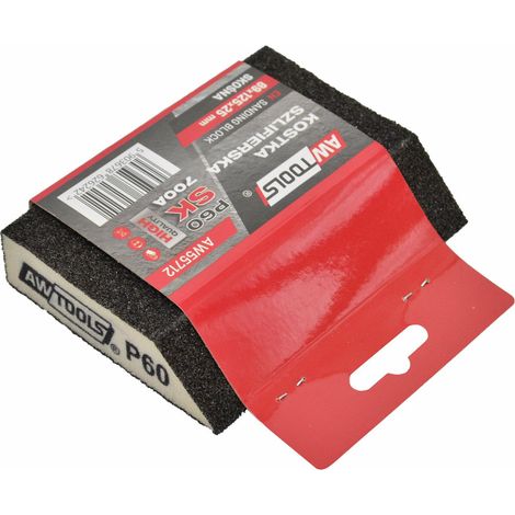 AW, Piedra de lijado angular 89x125x25 mm P100, herramienta de lijado, ideal para madera, metal y plásticos, grano P100, para acabados finos y trabajos de detalle, para carpintería y restauración, col