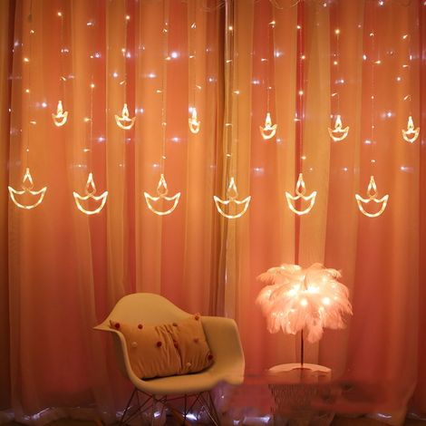 Guirlande lumineuse LED féerique en forme de bateau, rideau lumineux décoratif pour les fêtes de mariage et autres événements. (1/5)