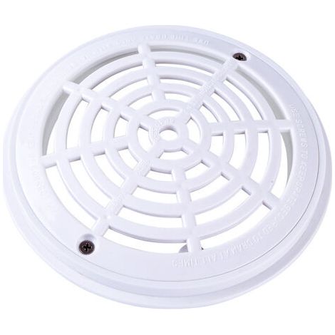 [JAMAIS UTILISÉ] Grille de drainage de piscine à fond rond - 18 x 20,3 cm - Blanc