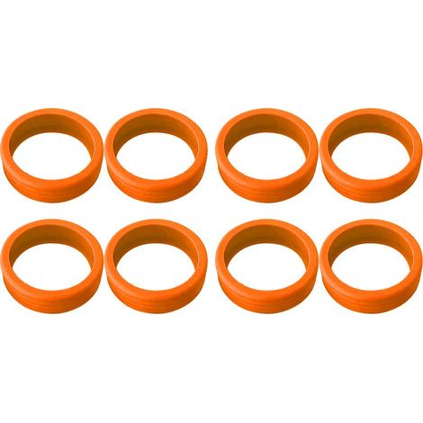 8 pièces housses silencieuses amortissantes pour roues de valise, protection en silicone anti-choc - Orange (1/5)