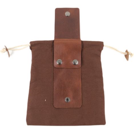 Sac pliable en toile, sac de rangement pour les activités de plein air comme le camping et la randonnée, marron (1/5)