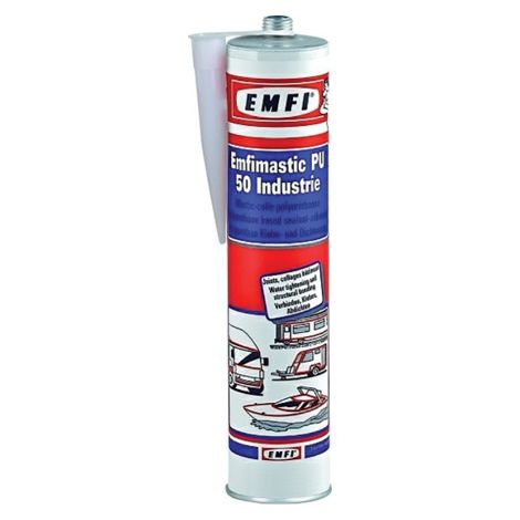Emfi – Mastic de fixation polyuréthane 300ml pour béton et bois – Élastomère à prise rapide – 74062AE508