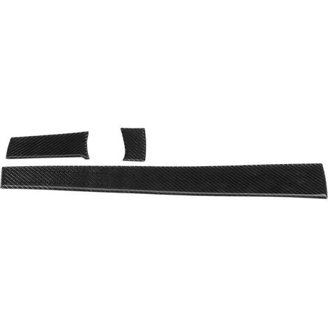 Ensemble de 3 pièces comprenant des baguettes de finition en fibre de carbone véritable pour la console centrale, des caches de tableau de bord et des autocollants, compatibles avec Honda Civic 2016-2 (1/5)