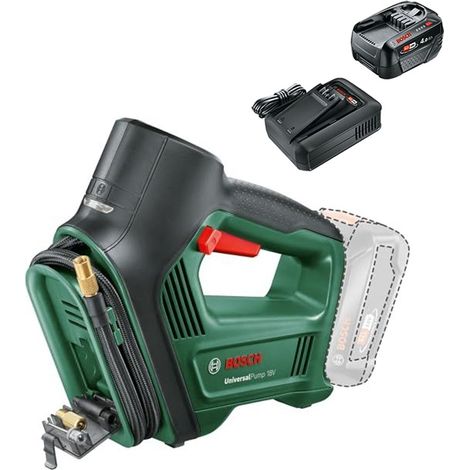 Bosch 0603947100 UniversalPump 18V Air Pump Compressed Car Bike + 4AH Battery
