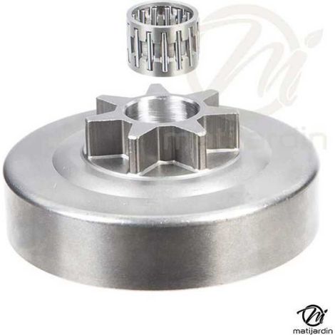 Pignon pour tronçonneuse Echo 3/8". 7 dents. Hauteur cloche 17,6 mm (1/4)