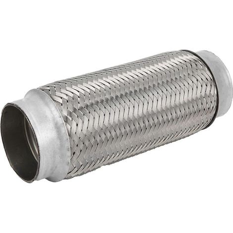 2,5 x 8 Zoll Auspuff-Flexrohr aus Edelstahlgeflecht, flexibles Verbindungsstück, universell für Autos