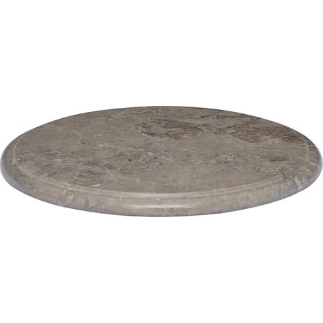 Dessus de table，Plateau de table，Dessus de bureau Gris Ø40x2,5 cm Marbre CFW15853 (1/5)