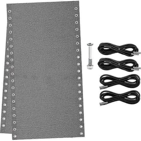 Housse de rechange pour chaise longue avec 4 tendeurs élastiques, kit de réparation en maille pour chaise longue de patio, pelouse ou piscine (B) (1/5)