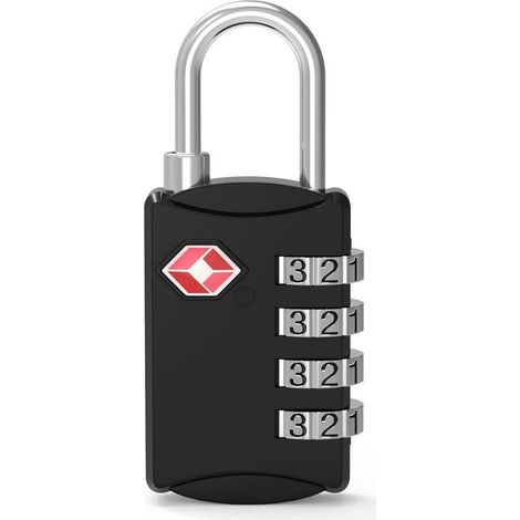 TSA Luggage Locks, [Nouvelle Version] Cadenas de Sécurité à 4 Chiffres, Cadenas à Bagages Cadenas à Combinaison, Verrouillage du Code pour Les vValises de Voyage, 1 Pack (1/5)
