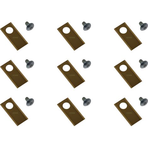 9 X 3,9 CM lame en titane pour robots tondeuse Honda Miimo HRM 300 310 500 520 3000 (1/4)