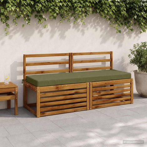 vidaXL Coussin de banc SOEST 100 % polyester Vert olive (1/5)