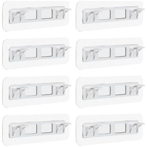 supporti adesivi per mensole, staffe autoadesive per mensole, pioli trasparenti per mensole, supporto adesivo in plastica trasparente per mensole (1/4)