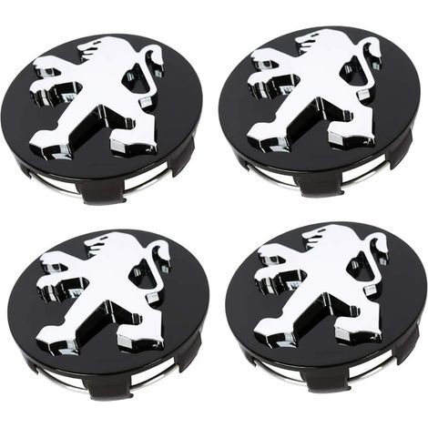 4 Pièces Cache-Moyeu pour Peugeot 108 208 2008 308 3008 3008 508 5008 60mm,Cache Moyeux,Cache de Roue Centrale,Auto Cache Moyeux Capuchons De Centre,Jante Centre D'emblème (1/5)