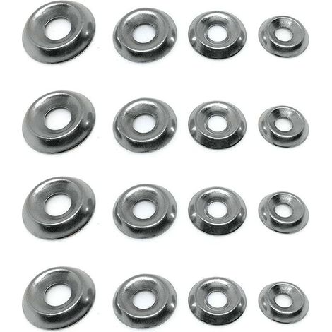 200pcs Metal Washers Countersunk Head Washers Stainless Steel Washers m3 m4 m5 m6 Washers Screws Stainless Steel Countersunk Head Washers for Pan Head and Countersunk Head Screws (1/5)