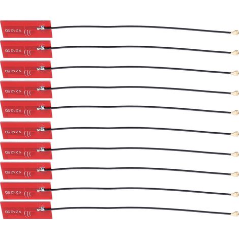 Antenne PCB intégrée NZ-2.4G/5.8G-PCB-004, double bande 2,4/5/5,8 GHz, carte rouge, module WiFi Bluetooth, connecteur IPEX, lot de dix, compatible Airgain (1/5)
