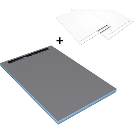 Receveur douche italienne 180 x 90 cm Wedi Fundo Top Riolito Neo - Blanc
