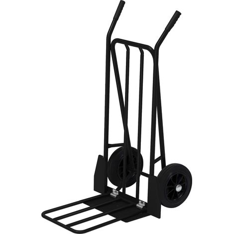 Carrello porta bagagli pieghevole nero - 780 x 555 x 1110 - KM103-S Kongamek