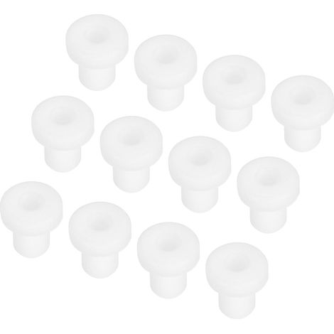 Lot de 30 œillets de câble en caoutchouc en forme de T, diamètre 3 mm, diamètre intérieur 1,5 mm, hauteur 5 mm, blancs, flexibles pour câbles et tuyaux (1/5)