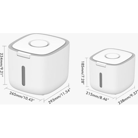 Boîte de stockage de riz & distributeur automatique, Bloc d'alimentation RDE-15, 5 kg ou 10 kg, PS+ABS+PP, design Nordic avec fenêtre visuelle et double joint 360° (1/5)