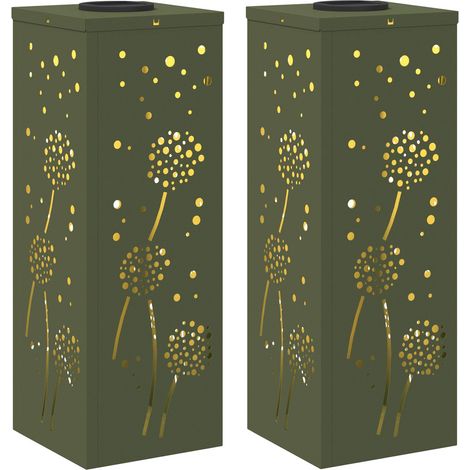 Lumière de chemin LED solaire 2 pcs Vert olive (1/5)