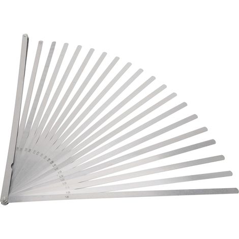 Tragbares Fühlerlehren-Set mit 20 Klingen, metrisch, zur Dickenmessung, Edelstahl, 500 mm Längenmessung (1/5)