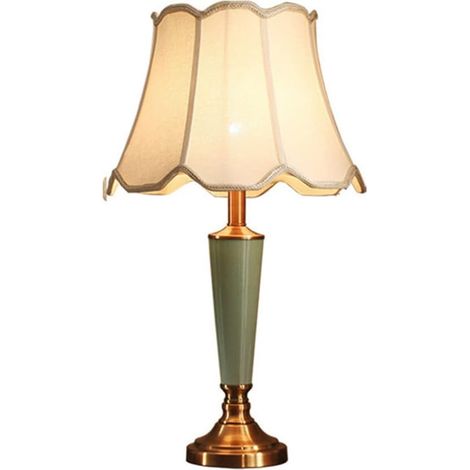 Lampe de Table de Chevet pour Chambre et Salon - Lampes en Céramique Verte Classique, H55CM X W30CM