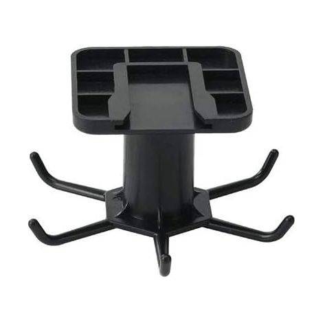 Organisateur de rangement rotatif à crochets - Sous meuble ou étagère - 6 crochets adhésifs en 1 pour suspendre ustensiles de cuisine, bijoux, clés, masques, etc. - Idéal pour la maison, le bureau ou