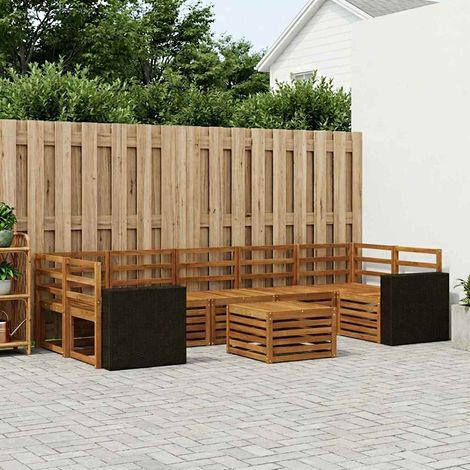 vidaXL Outdoor Sofa Set 8 pcs Natural Solid Acacia Wood (1/5)