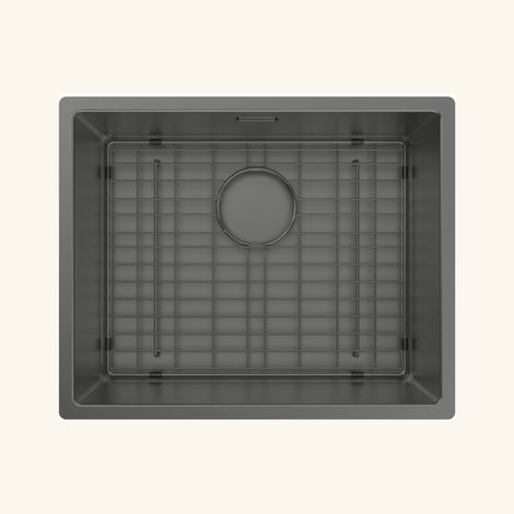 Évier à encastrer ou sous-plan inox PVD noir métallisé MAYA 1 bac 540x440 avec grille (1/5)