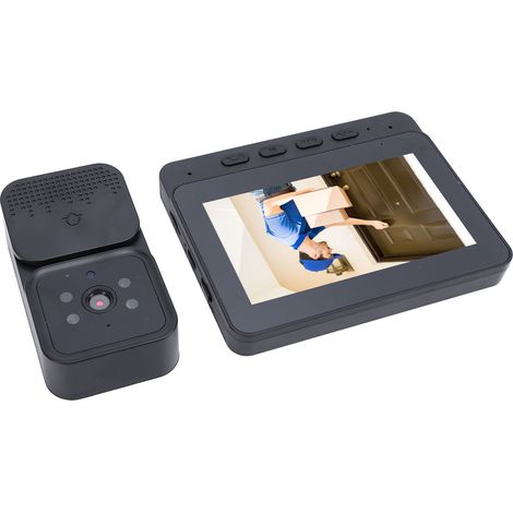 Portier vidéo sans fil écran 4,3 pouces caméra sonnette vidéo 5 MP 120° grand angle vision nocturne pour villa maison appartement (1/5)