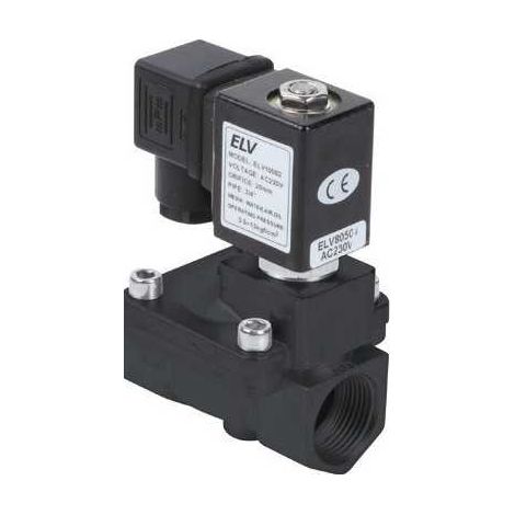 Electrovanne plastique 3/8'' NF action indirecte