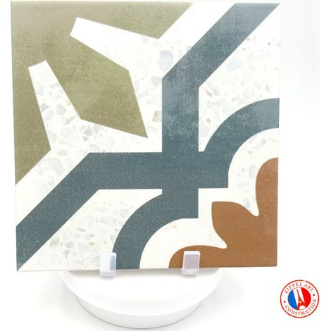 Aelle - Carrelage sol / mur effet terrazzzo coloré à motif 20x20 cm STRACCIATELLA TARALLI - Vendu par boîte de 1 m² (1/2)