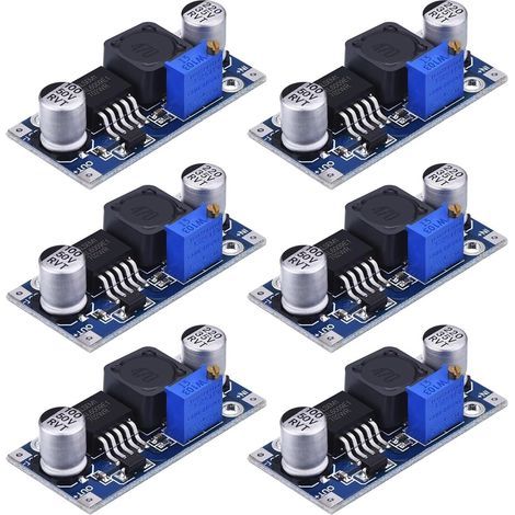 Módulo convertidor de potencia elevador DC-DC XL6009 ajustable de 6 piezas, de 3-32 V a 5-35 V, convertidor de voltaje elevador DC-DC y módulo de fuente de alimentación reductora (1/5)