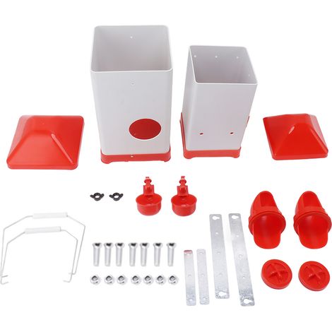 Distributeur et abreuvoir automatiques pour poules, kit acier inoxydable pour élevage de volailles, équipement d'alimentation et d'hydratation (1/5)