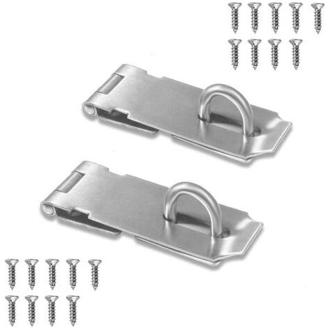 QORVA-Loquet de sécurité en acier inoxydable de 12,7 cm, extra épais, avec vis, finition brossée, lot de 2 (12,7 cm).