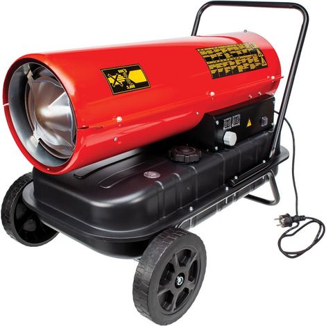 Perel Chauffage à air chaud diesel 30kW, chauffage industriel de chantier pour intérieur et extérieur, chauffage diesel/kérosène avec thermostat pour atelier, garage et chantier jusqu’à 420 m² (1/5)