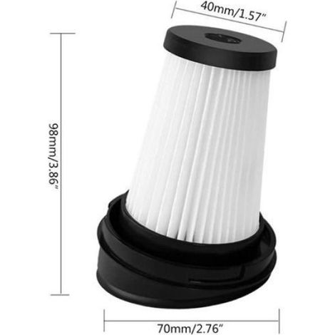 Filtre - Compatible Avec Grundig VCH9629 VCH9630 VCH9631 VCH9632 - Lavable Et Réutilisable - 2 Pièces (1/5)