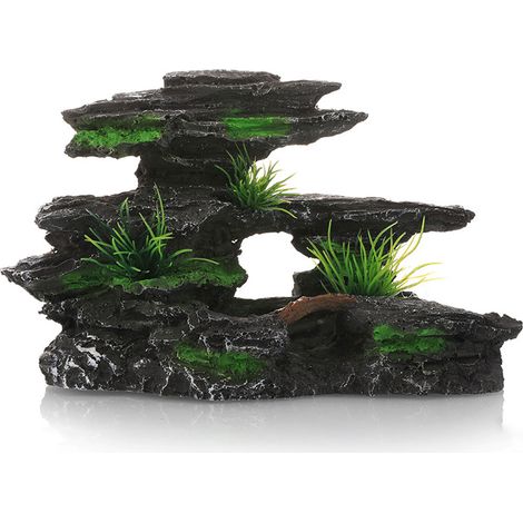 Décoration Aquarium - Maison Arbre Montagne Pont - Pour Aquarium Eau Douce et Eau de Mer - 1 Pièce (1/5)