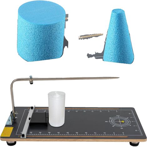 Cutter de mousse à fil chaud, puissance de 30W, température réglable de 50 à 300℃, table de 38x78cm, hauteur de coupe efficace de 20cm, cordon d'alimentation de 1m (1/5)