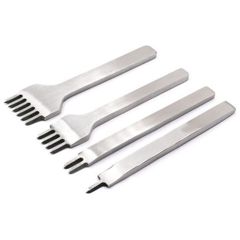 Hole Punch Tool Kit,DIY Leather Kit, Leather Craft Punch Tools Claw Puncher, Sewing Diamond Lacing Hole, for DIY Leather Craft Leather Holes 4 Pcs（5MM） (1/5)