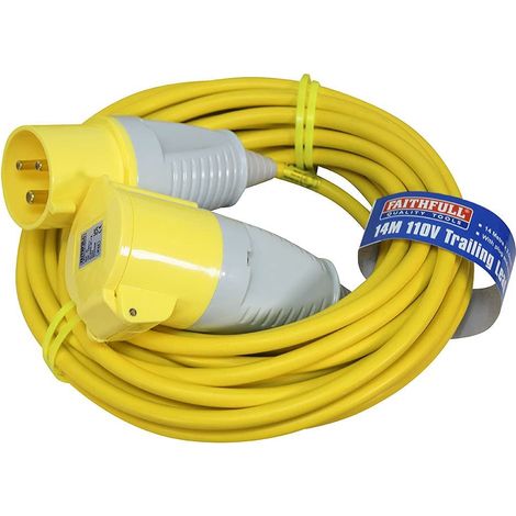 Faithfull Power Plus Trailing Lead 110V 32A 2.5mm Cable 14m