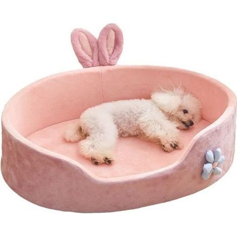 (Rosa) Haustierbett – Rosa – Zerlegbar – Waschbar – Bequem für kleine Hunde und Katzen (1/4)