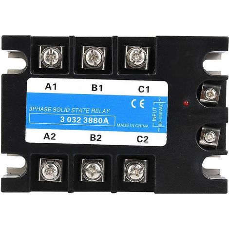 Relais semi-conducteur triphasé entrée 80-250 V CA SSR3 AC Équipement électrique pour machines CNC (BERM) (1/4)