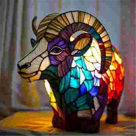 Lampe de Table en Résine Forme Animal pour Déco Bureau, Lumière Nocturne Élégante, Design 2024 (1/5)