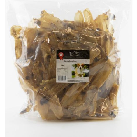 L&S Hundesnack Kaninchenohren 1 kg Ohren (1/2)