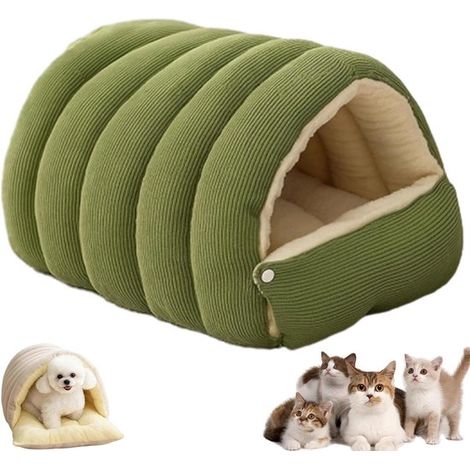 Panier de voyage en peluche chaud et confortable - 573728 cm - adapté aux chats et aux chiens - lavable - doux et mignon - avec un couvercle (1/5)