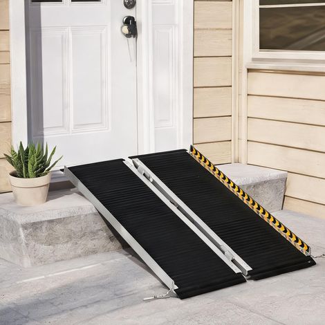 Rampe pliable antidérapante en alliage d'aluminium pour fauteuil (1/5)