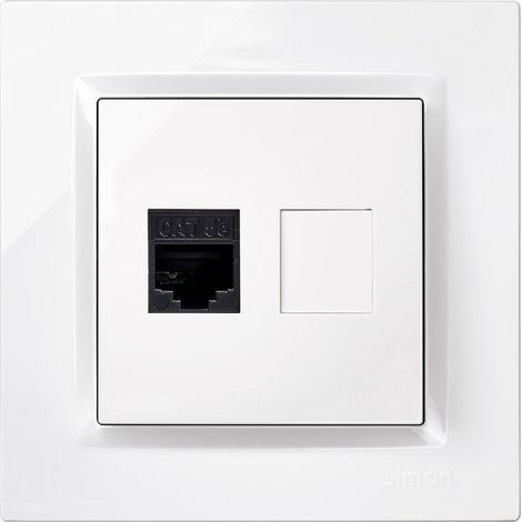 Weiße Basis RJ45 Cat.5e