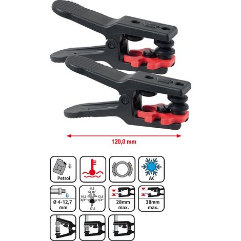 KS Tools ALLinONE Leitungs-Stopper-Zangen-Satz Ø 4,75-14 mm, 2er Pack