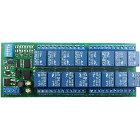 16-Kanal-DC-12V-RS485-Relaismodul für SPS-PTZ-Kameramotor-LED-Steuerung